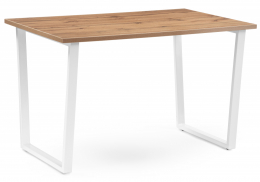 Стол деревянный Лота Лофт 140х80 белый матовый / дуб крафт золотой (80x75)