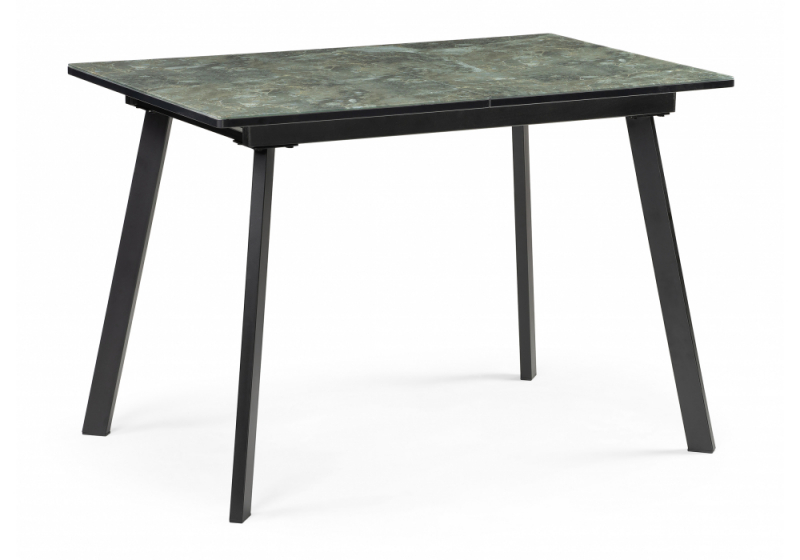 Стол стеклянный Агни 110 королевский мрамор / черный матовый (68x75). 