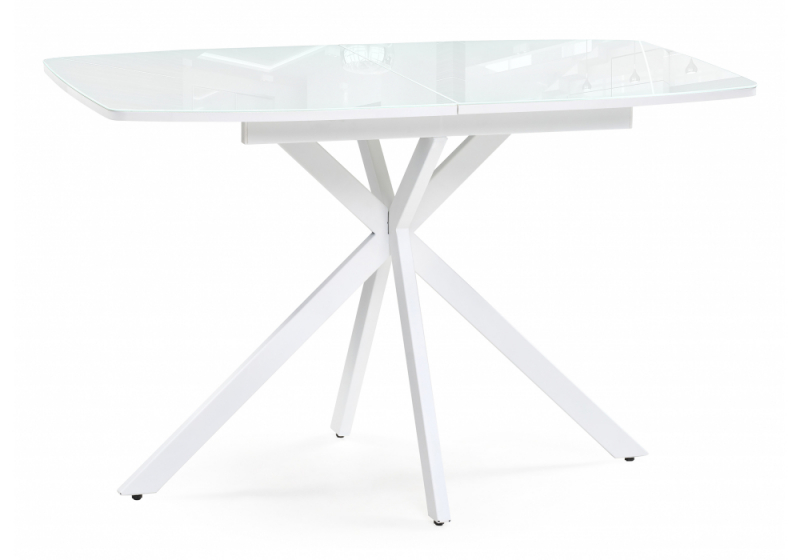 Стол стеклянный Тамаса 120(150)х70х76 белый (70x76). 
