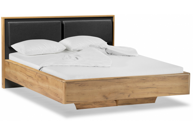 Кровать Клауд 160х200 парящая дуб крафт золотой / антрацит (177,4x). 