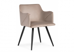 Стул на металлокаркасе Эджелл латте / черный (53x53x86)